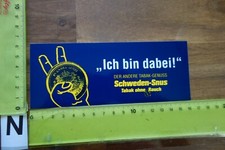 Alter Aufkleber Schnupftabak SCHWEDEN-SNUS