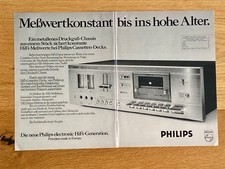 Philips HiFi Cassetten Deck Tape Stereo retro 1979 Vintage Ad Werbung Reklame