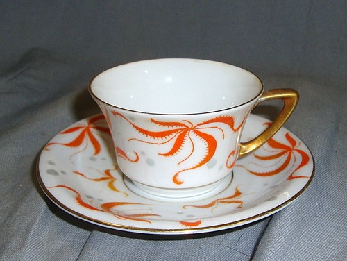 Art deco mokkatasse - deco, floraler