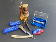 Tennis Rasiermesser / Gilette Rasierhobel / Nassrasierer / Rasierpinsel