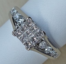 Neu Princess Brillanten aus 585 14kt Gold Ring Brillant Diamant Diamond ♦️ 8724