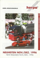 Katalog Herpa Neuheiten November/Dezember 1996 Modellautos + Zubehör HO 1:87