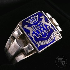 Antiker Emaille Wappenring