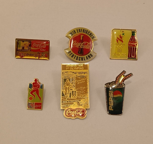 Coca cola pin set athens - pin-set, 5x