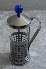 Stempelkanne / Kaffeebereiter French Press - Glaskanne in Metallrahmen