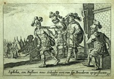 1700 Gravur Der Bibel Antik Testament Die Kind Von Galaad Jagen Jephté