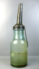 alte Glas Ölflasche Essolub Motor Oil 1 L mit Ausgießer Oldtimer 1930er Jahre