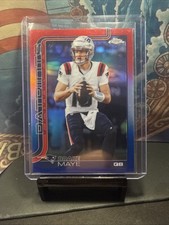 Drake Maye Topps Chrome Red