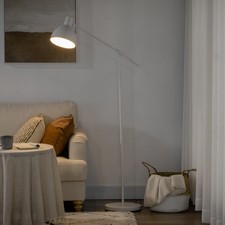 HOMCOM Stehleuchte mit verstellbarem Schwenkarm 40 W Standlampe Schwarz