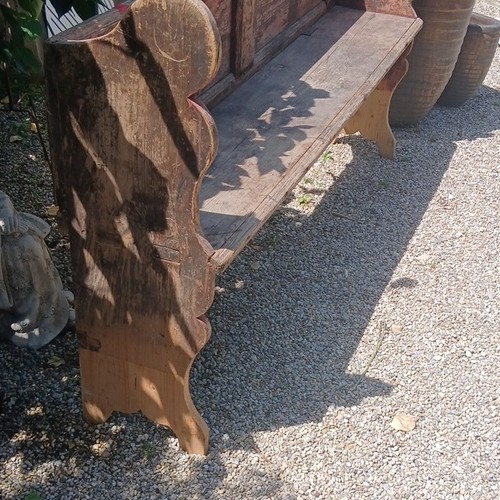 Rustikale holzbank mit - holzbank,
