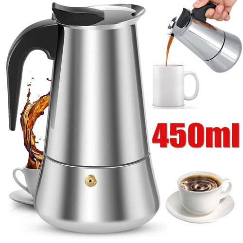 450ml edelstahl espressokocher - edelstahl,