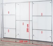 250 cm hoch Wandregal Kleiderstange Keiderregal Wäschekammer Kleiderschrank W.04