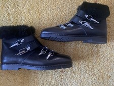 Lester Luxus Lammfell Boots Stiefeletten Leder Schwarz Gr 38 ❤️❤️❤️