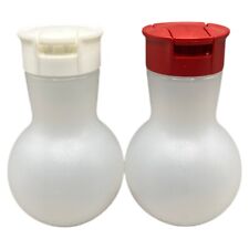 Tupperware Essig und Öl Spender Allegra C161 320ml Rot Weiß Salatsauce Gefäß