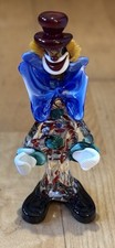 Vintage Murano Clown Clownfigur Kunstglas handgefertigt Made in Italy 8 x 25 cm