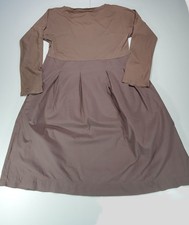 COS Damen M Kleid A Linie Braun Lange Ärmel Taschen