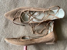 Halb-Schuhe Schnürung braun