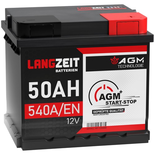 Langzeit agm batterie 12v 50ah - 12v,