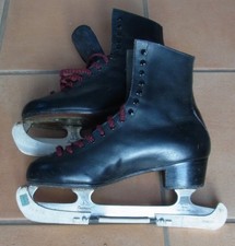 Herren Eiskunstlauf Schlittschuhe Hudora Gr.9 Echtleder klassisch – 1 Paar