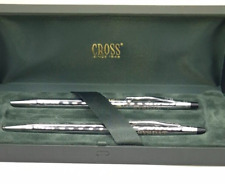 Cross Century Schreibset Kugelschreiber Drehbleistift Chrom Werbelogo neuwertig