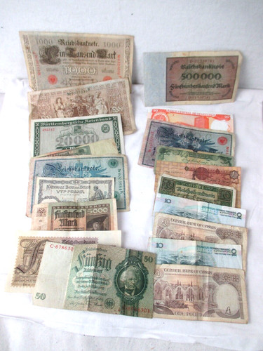Alte geldscheine banknoten - alte,
