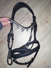 Gr. Pony Claridge House Trense m. Strassriemen schwarz