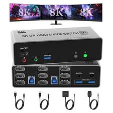 8K@60Hz 3 Monitors/2 Computers