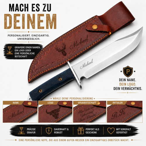 Handmade steel bowie - handmade, d2