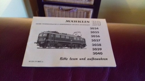 Märklin bedienungsanl für - märklin, bedienungsanl.