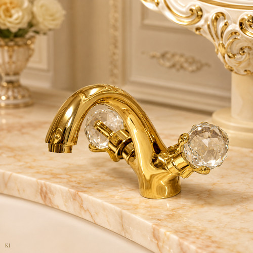 Kristall goldene badarmatur - kristall,