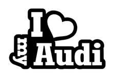 Love audi aufkleber - i, my