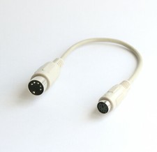 Tastatur-Adapter PS/2 6-pol Buchse Kupplung > 5-pol DIN-Stecker PC AT-Bus Kabel