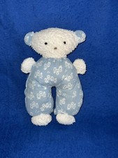 Kuscheltier Sigikid Bär altes Modell rar hellblauer Anzug mit Zwergen