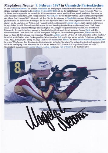 Autograph magdalena neuner - magdalena,
