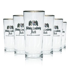6x König Ludwig Bier Glas