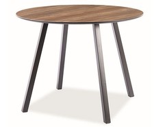 Esstisch Küchentisch 100x100x75cm Nussbaum schwarz runde Tischplatte 86322629