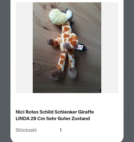 Nicky giraffe linda 28cm sehr - 28cm,