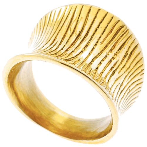 Breiter ring aus edelstahl - aus,