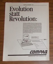 Seltene Werbung COMPAQ DESKPRO 386 Personal Computer - Evolution 1987
