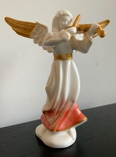 Villeroy&Boch,Weihnachtsengel mit Geige,Porzellanfigur, Golddekor, OVP