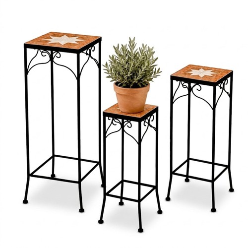 Blumenhocker mosaik eckig - mosaik,