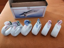 6 Porzellan-Serviettenringe -