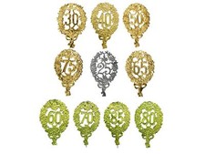 Geburtstagszahl festliche Zahl 4 x 12 cm Demmler Pappe mit Draht