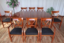 Nr.2050c Esstisch mit 8 Stühlen Kirsche Vollholz