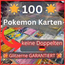 Pokemon Karten ✨100 Stück ??Deutsch Holos Glitzer Sammlung Geschenk Kindertag