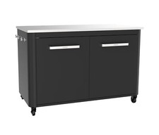 Outdoor-Tisch für mobile Außenküche 90.5 x 127.4 x 67 cm Edelstahl, Cozze®