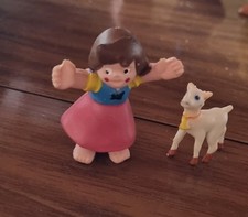 Heidi Sammelfigur MIT ZIEGE ZUIYO 70er Jahre Rarität Vintage Antiquität 