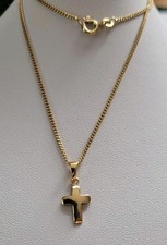 Kette mit  Kreuzanhänger 333 Gelbgold  ca 39cm