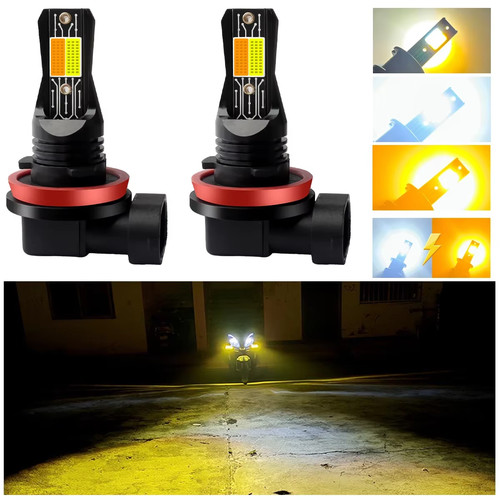 Tricolor strobe h11 9006 - tricolor,