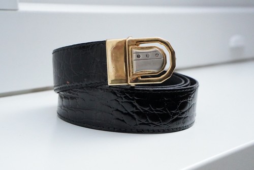 Vintage ledergürtel schwarz - vintage,